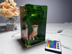 Bulldog Resin Night Lamp – Gift for Pet Lovers, Dog Desk Light, Father's Day Gift for Him