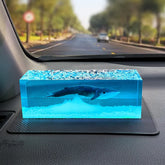 Handmade Crystal Resin Whale Lamp – Modern Ocean-Inspired Desk Ornament & Unique Gift Decor