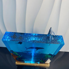 Whale Leaping Ocean Resin Night Light( Best Gift 🎁 )