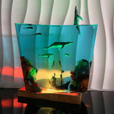 Whale Leaping Ocean Resin Night Light( Best Gift 🎁 )