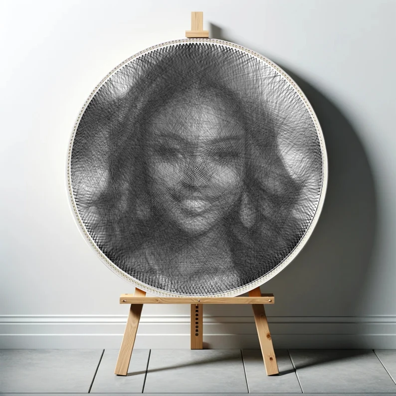 Personalized Photo String Kit Thread Portrait Art Create Your Own Unique Thread Painting with our DIY String Art Kit DIY Wall Art Handmade Gift