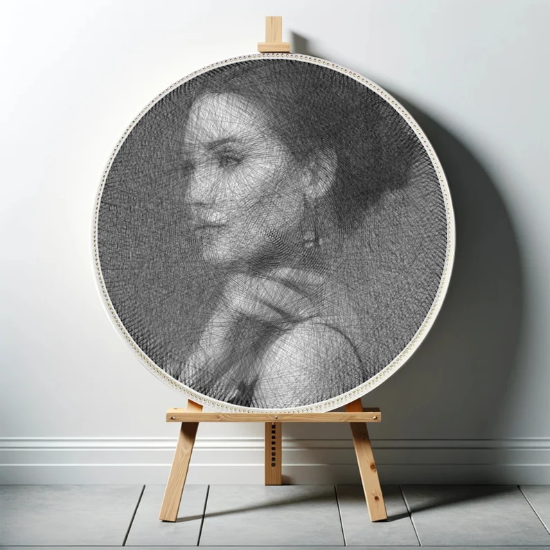 Personalized Photo String Kit Thread Portrait Art Create Your Own Unique Thread Painting with our DIY String Art Kit DIY Wall Art Handmade Gift