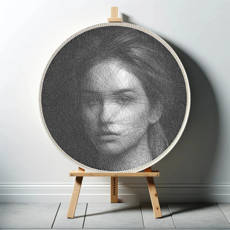 Personalized Photo String Kit Thread Portrait Art Create Your Own Unique Thread Painting with our DIY String Art Kit DIY Wall Art Handmade Gift