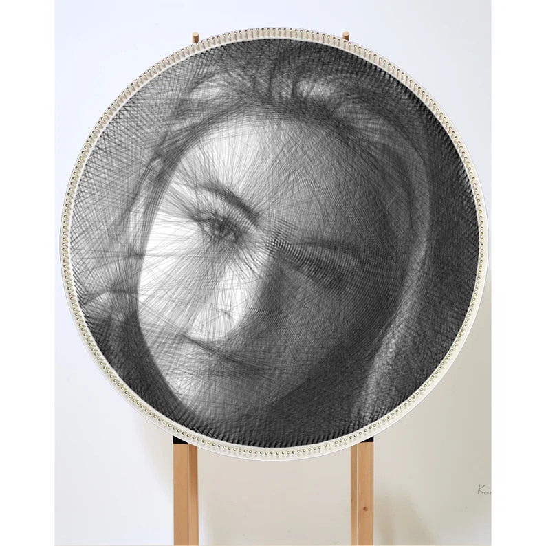 Personalized Photo String Kit Thread Portrait Art Create Your Own Unique Thread Painting with our DIY String Art Kit DIY Wall Art Handmade Gift