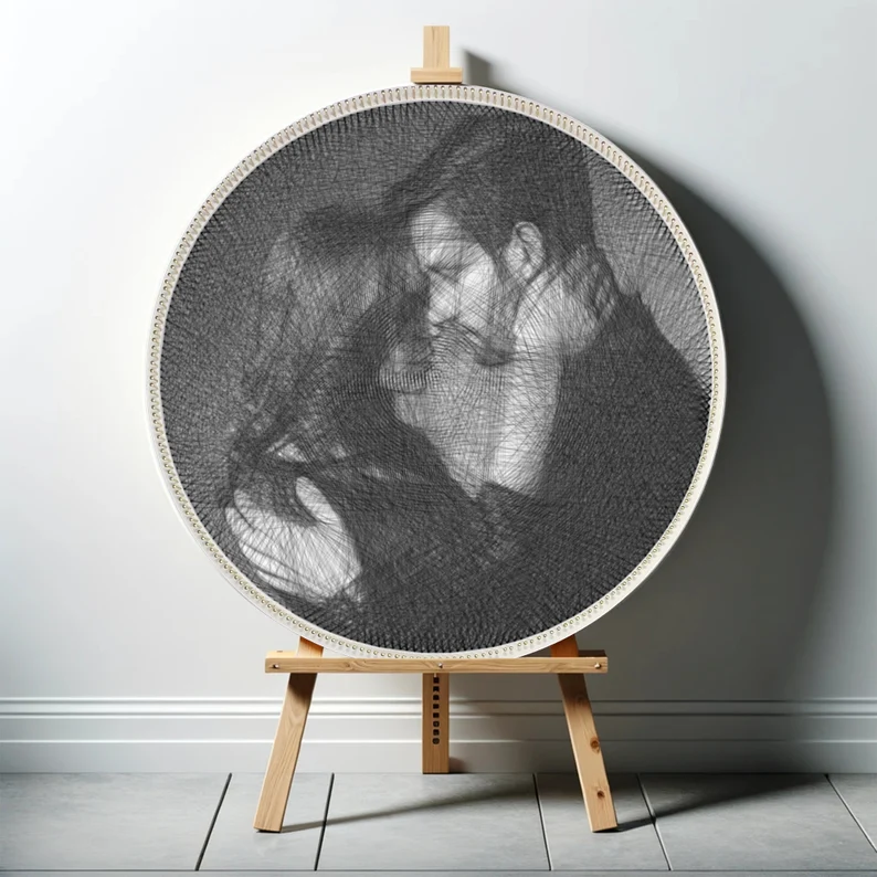 Personalized Photo String Kit Thread Portrait Art Create Your Own Unique Thread Painting with our DIY String Art Kit DIY Wall Art Handmade Gift