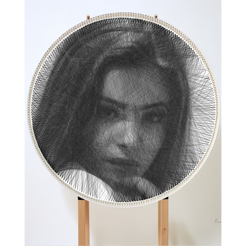 Personalized Photo String Kit Thread Portrait Art Create Your Own Unique Thread Painting with our DIY String Art Kit DIY Wall Art Handmade Gift