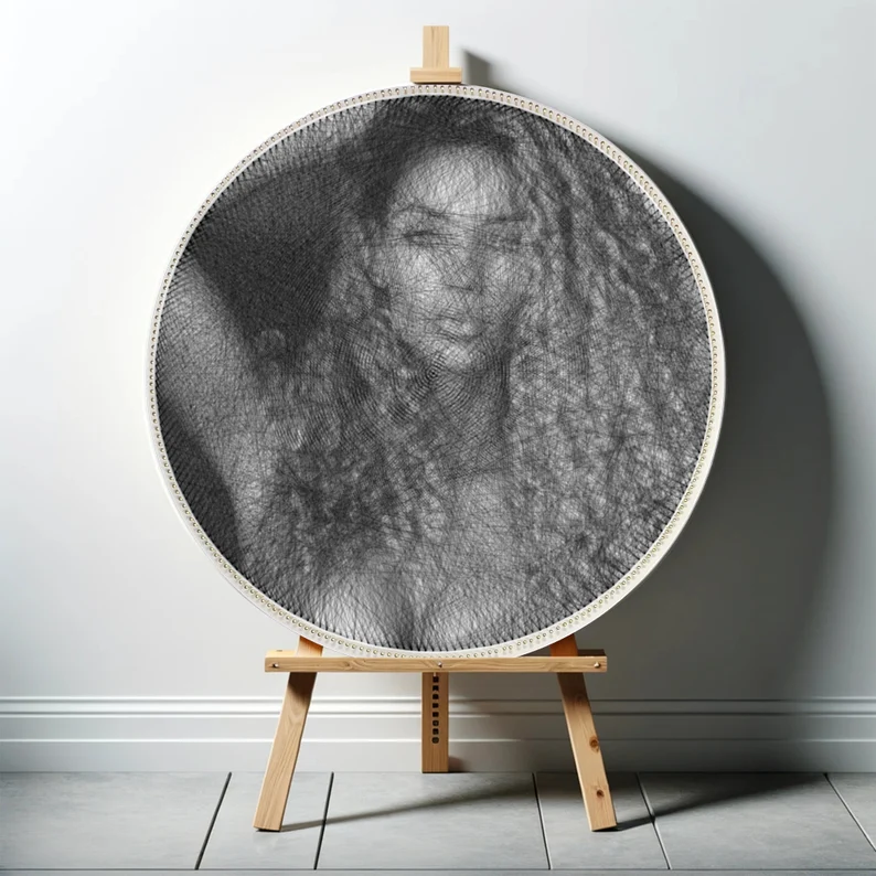 Personalized Photo String Kit Thread Portrait Art Create Your Own Unique Thread Painting with our DIY String Art Kit DIY Wall Art Handmade Gift