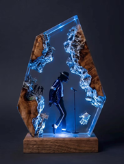 Michael Jackson Resin Lamp, MJ Night Light, King of Pop Night Lamp