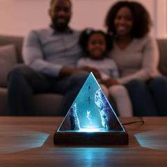 Handmade 3D Ocean Resin Lamp, Epoxy Ocean Night Light with Wooden Base, LED Color Changing Table Lamp, USB Powered Dragons Decor, Unique Ocean Gift for Bedroom & Home Office (Shark)
