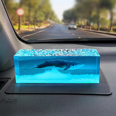 Handmade Crystal Resin Whale Lamp – Modern Ocean-Inspired Desk Ornament & Unique Gift Decor